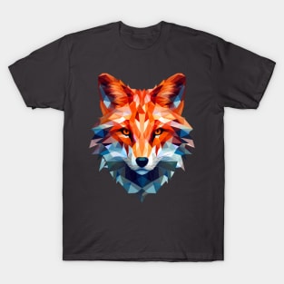 Geometric fox head in triangle look T-Shirt